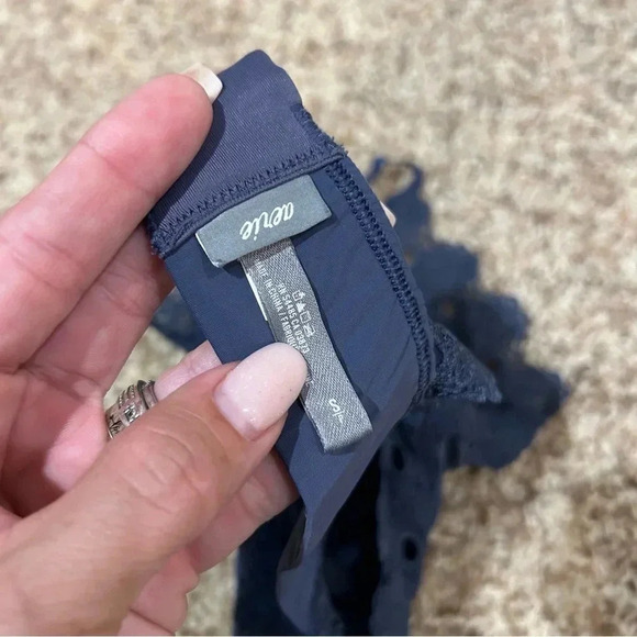 Aerie Women’s Size Small Blue Halter Lace Bralette - Picture 3 of 3